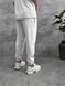 Мужские oversize спортивные брюки в белом цвете нф1940 фото 3