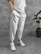 Мужские oversize спортивные брюки в белом цвете нф1940 фото 2