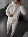Мужской oversize спортивный костюм в белом цвете dzas5n фото 2