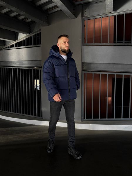 Мужская зимняя oversize куртка в синем цвете rd489 фото