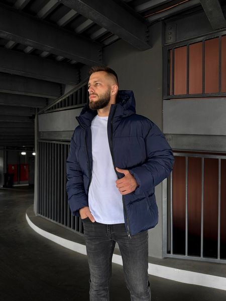 Мужская зимняя oversize куртка в синем цвете rd489 фото