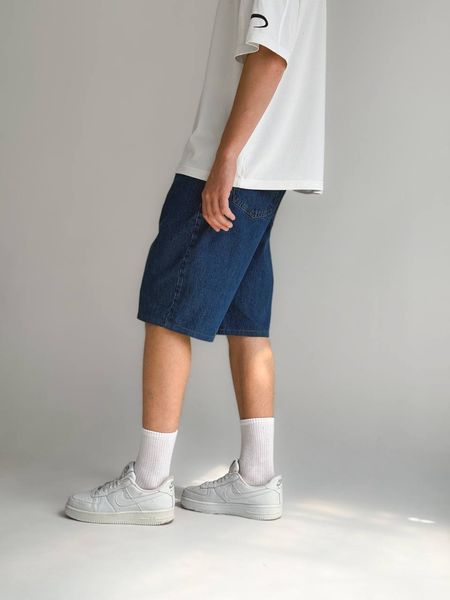Чоловічі джинсові шорти Baggy у синьому кольорі sh00709 фото