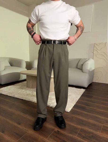 Мужские брюки Baggy в цвете хаки bp1153-S фото