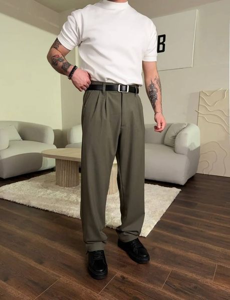 Мужские брюки Baggy в цвете хаки bp1153-S фото