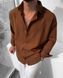Мужская oversize рубашка в коричневом цвете gm899 фото 2