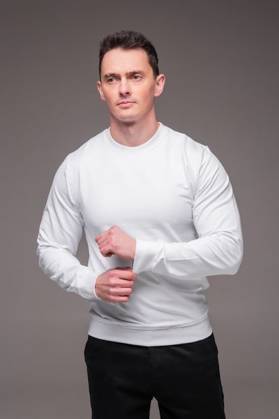 Чоловічий світшот у білому кольорі 2485wh-S фото