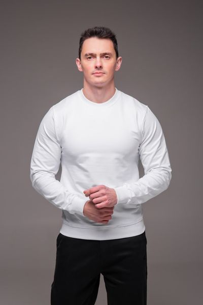 Чоловічий світшот у білому кольорі 2485wh-S фото