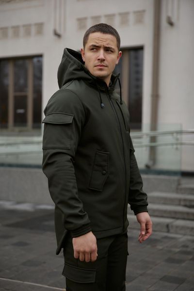 Мужская куртка Softshell в цвете хаки 3254596784 фото