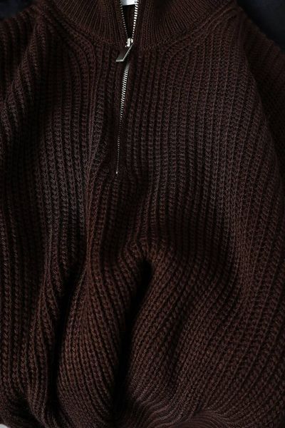Мужской oversize свитер в коричневом цвете mr130 фото