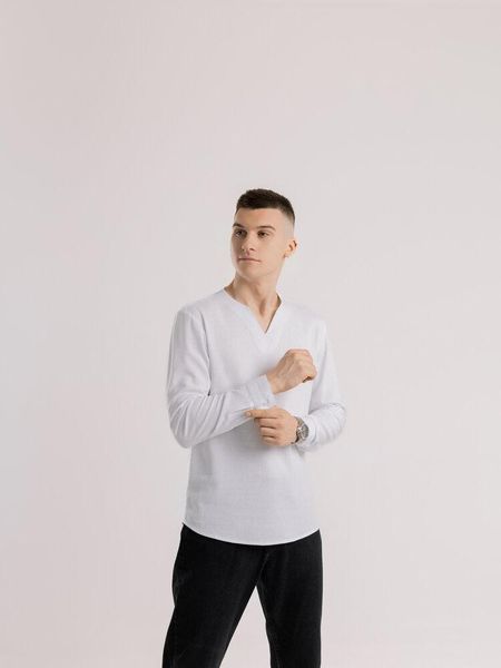 Мужская базовая рубашка в белом цвете srru3082wh фото