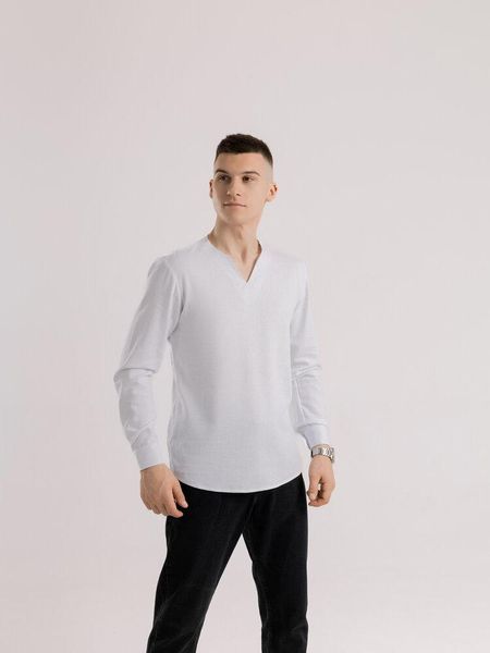 Мужская базовая рубашка в белом цвете srru3082wh фото