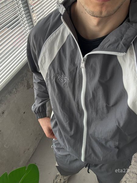 Чоловічий oversize костюм у графітовому кольорі eta23 фото