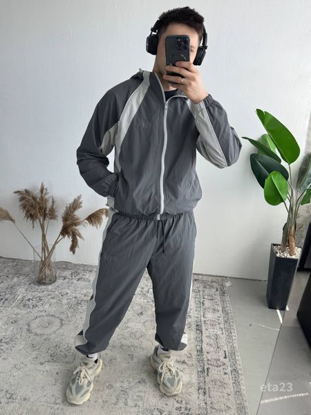 Чоловічий oversize костюм у графітовому кольорі eta23 фото