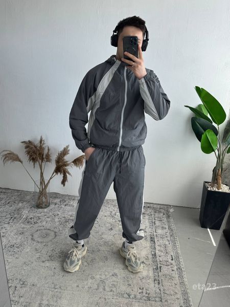 Чоловічий oversize костюм у графітовому кольорі eta23 фото