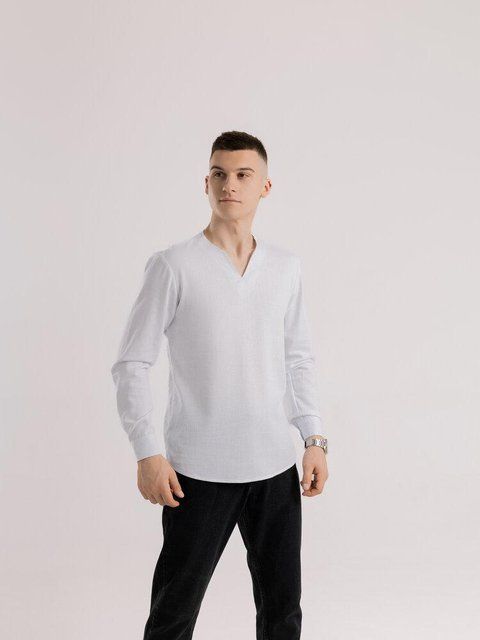 Мужская базовая рубашка в белом цвете srru3082wh фото