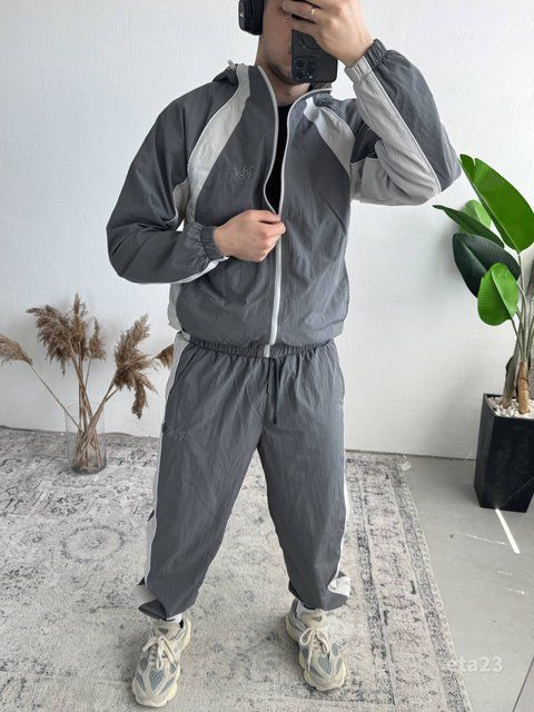 Мужской oversize костюм в графитовом цвете eta23 фото
