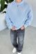 Мужской oversize свитер в голубом цвете mr140 фото 1