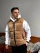 Чоловіча oversize жилетка у бежевому кольорі jl8 фото 2
