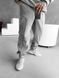 Мужские oversize флисовые брюки в сером цвете v11 фото 2