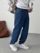 Мужские широкие джинсы Baggy в синем цвете bg-98-510 фото 2