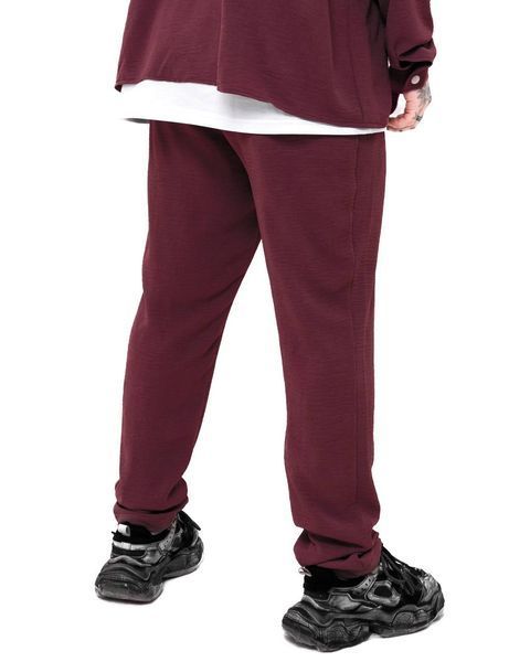 Мужские oversize брюки в бордовом цвете krr9 фото