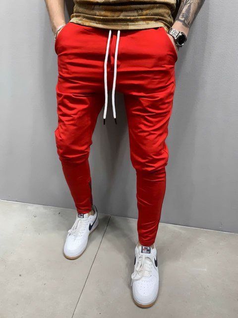 Мужские спортивные брюки в красном цвете 2y-9060red фото