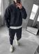 Мужской oversize костюм на флисе в графитовом цвете pgt2n фото 1