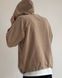 Мужское флисовое oversize худи в бежевом цвете u01414 фото 3