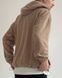 Мужское флисовое oversize худи в бежевом цвете u01414 фото 2