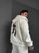 Чоловіча oversize кофта з принтом у білому кольорі xu22 фото 3