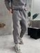 Мужские oversize джоггеры на флисе в сером цвете fstn9 фото 4
