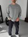 Чоловічий oversize лонгслів у сірому кольорі tt2465 фото 4