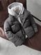 Чоловічий oversize пуховик у сірому кольорі dp29 фото 2