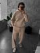 Мужской oversize спортивный костюм в бежевом цвете dzas6n фото 1