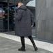 Чоловіча подовжена зимова куртка у темно-сірому кольорі owku3013dge фото 3