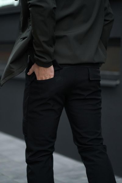 Мужские утепленные брюки Softshell в черном цвете 1589543924 фото
