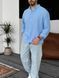 Мужская oversize рубашка в голубом цвете gi893 фото 3