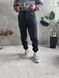 Мужские oversize флисовые джоггеры в темно-сером цвете pk3 фото 7