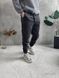 Мужские oversize флисовые джоггеры в темно-сером цвете pk3 фото 4