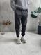 Мужские oversize флисовые джоггеры в темно-сером цвете pk3 фото 2