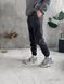 Мужские oversize флисовые джоггеры в темно-сером цвете pk3 фото 3