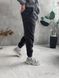 Мужские oversize флисовые джоггеры в темно-сером цвете pk3 фото 6