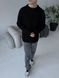 Мужской oversize свитер в черном цвете mr103 фото 6