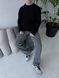 Мужской oversize свитер в черном цвете mr103 фото 7