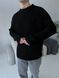 Мужской oversize свитер в черном цвете mr103 фото 2