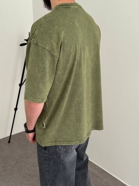 Мужская oversize футболка в зеленом цвете jj296-1 фото