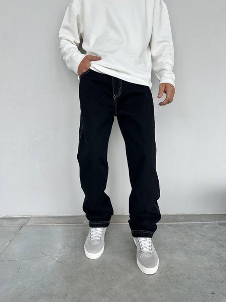 Мужские джинсы Baggy в черном цвете 29471 фото