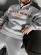 Мужской oversize костюм свитшот+брюки с принтом в сером цвете kos62 фото 7