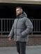 Чоловіча зимова oversize куртка у сірому кольорі rd488 фото 5
