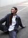 Жіночий oversize комплект сорочка + штани у графітовому кольорі ri6 фото 6